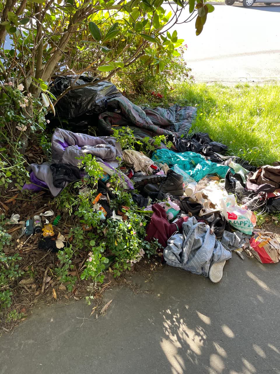 The photograph attached to this rubbish/recycling report
