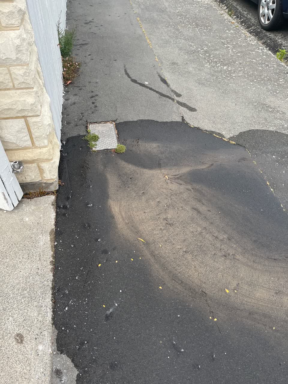 The photograph attached to this water leak report