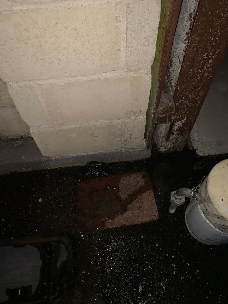 The photograph attached to this water leak report