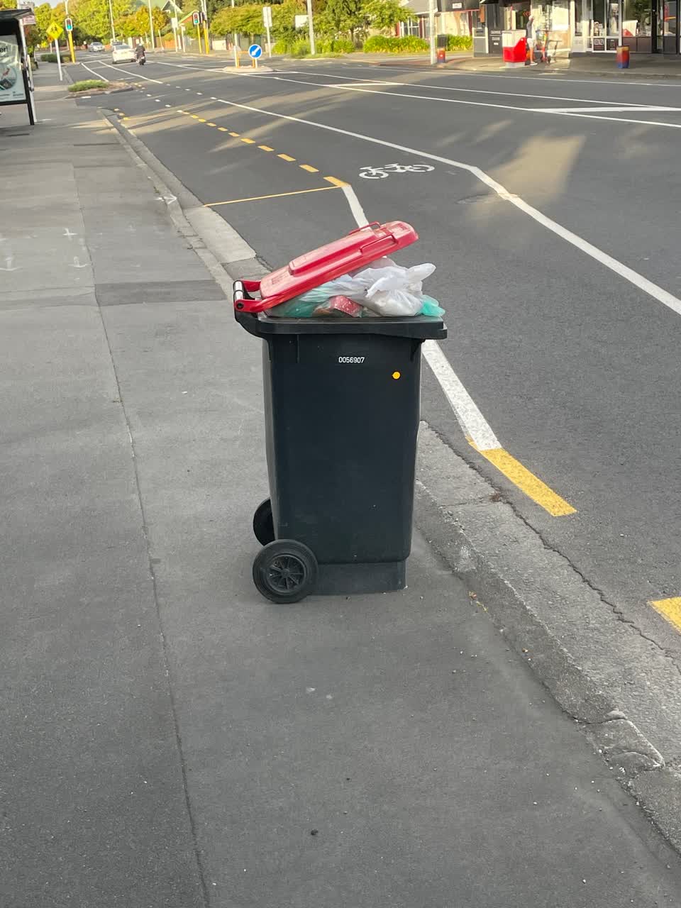 The photograph attached to this rubbish/recycling report
