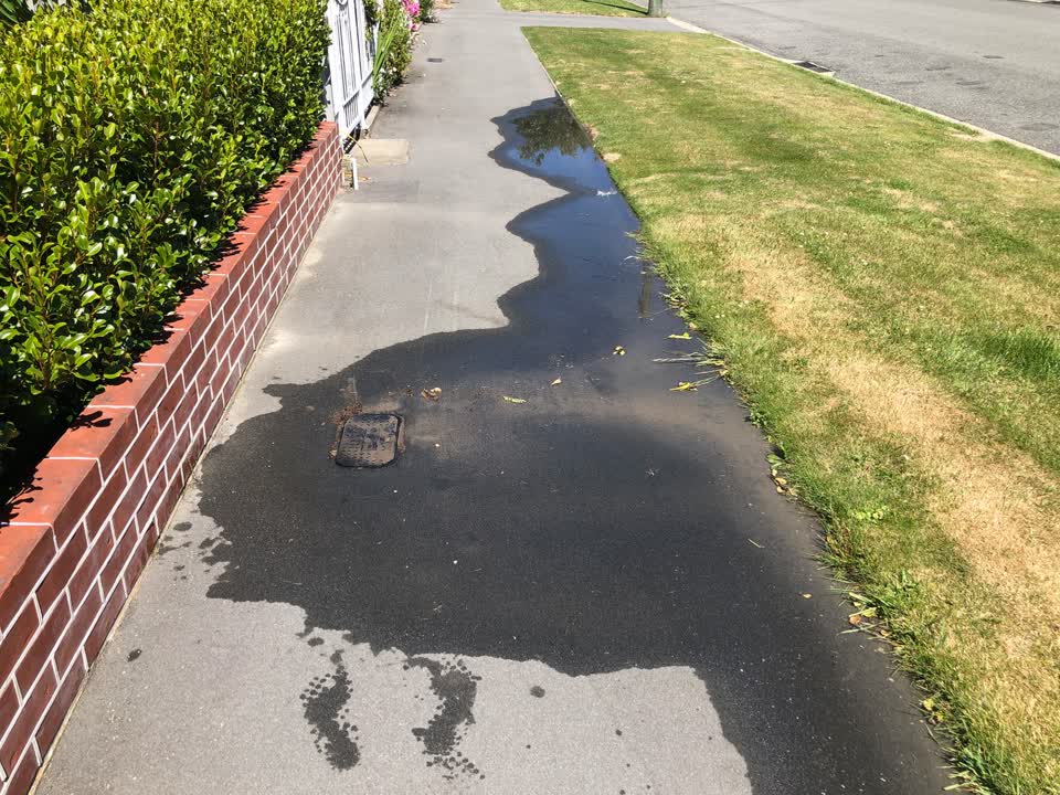 The photograph attached to this water leak report