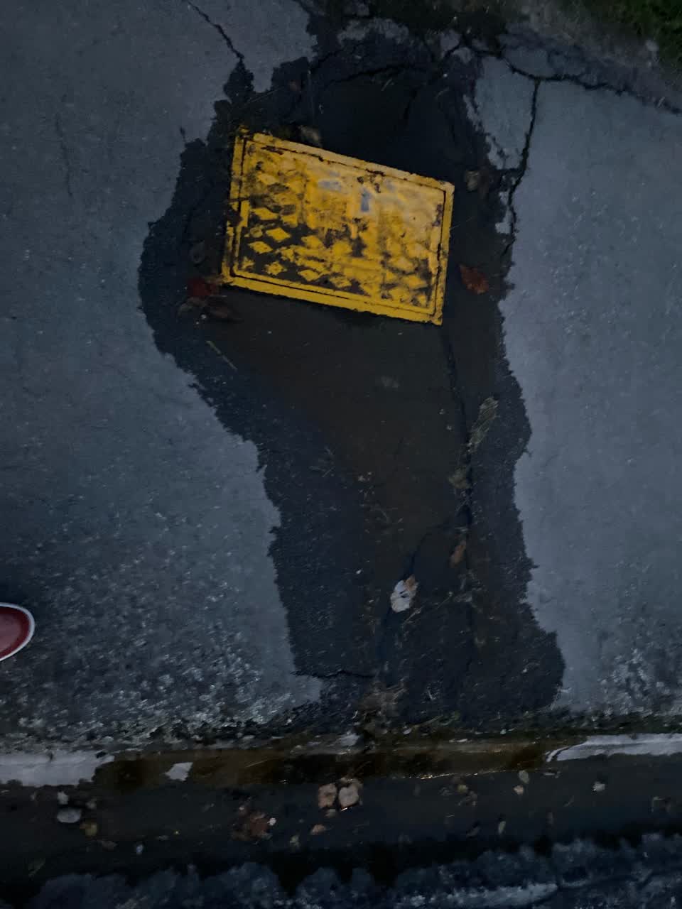 The photograph attached to this water leak report