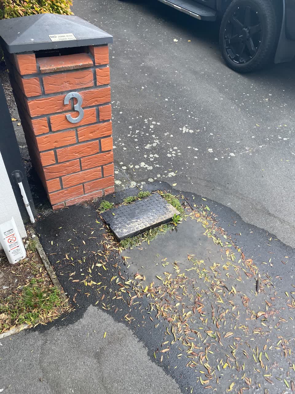 The photograph attached to this water leak report