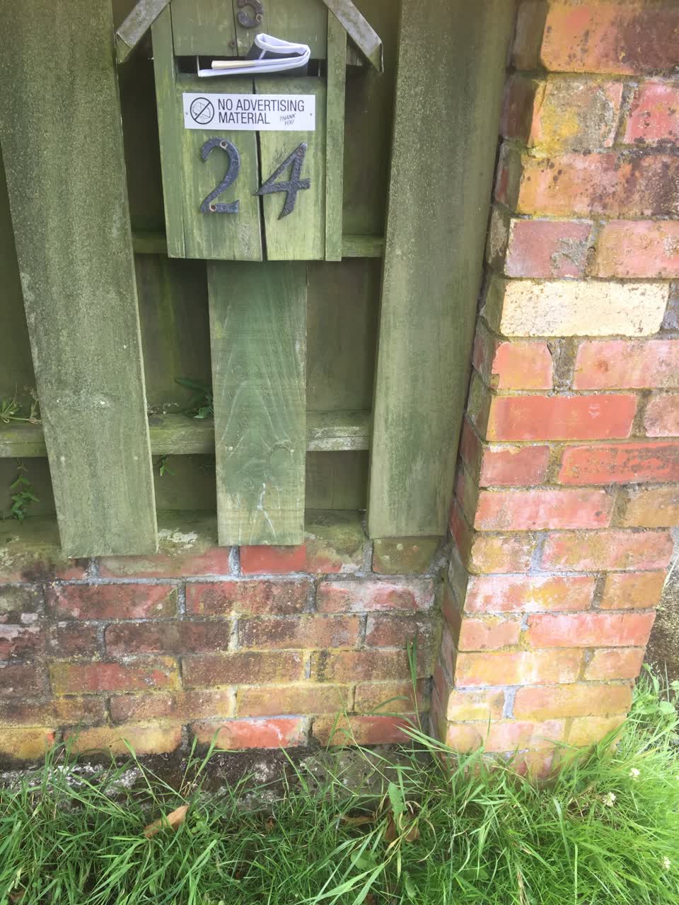 The photograph attached to this water leak report