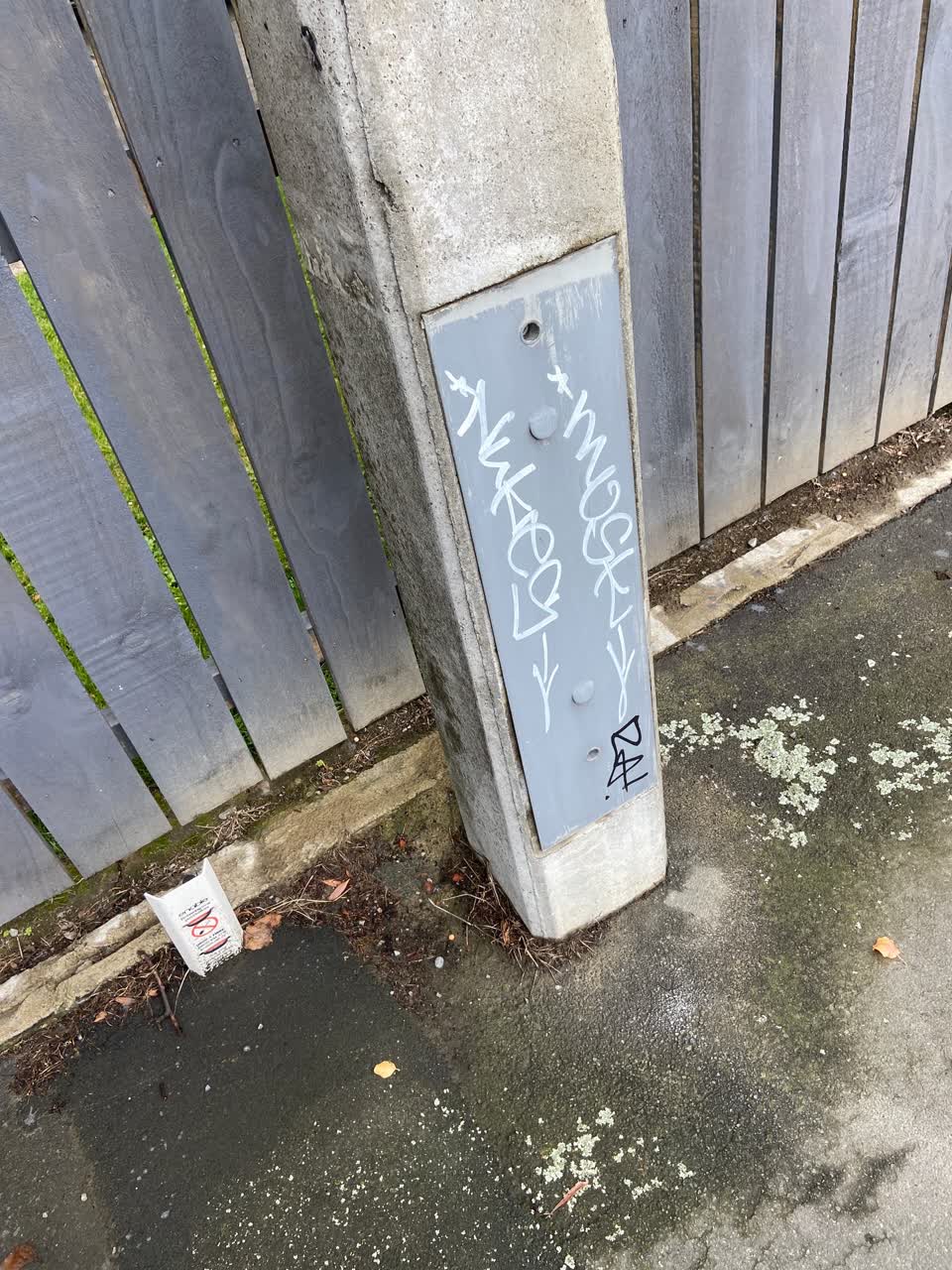 The photograph attached to this graffiti report