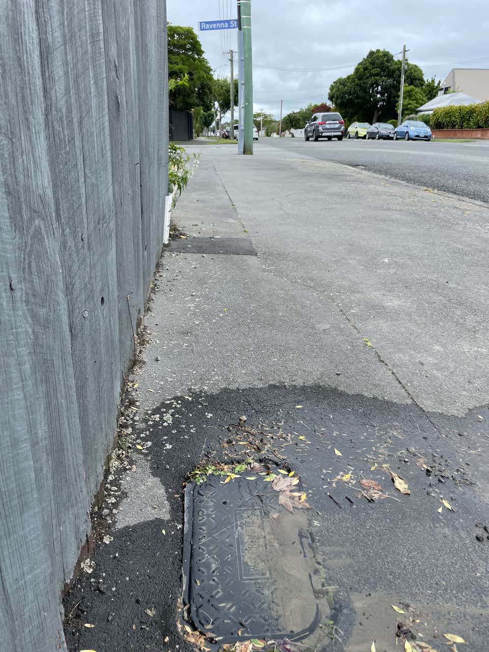 The photograph attached to this water leak report