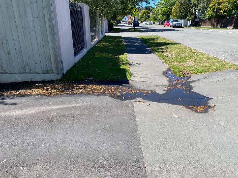 The photograph attached to this water leak report