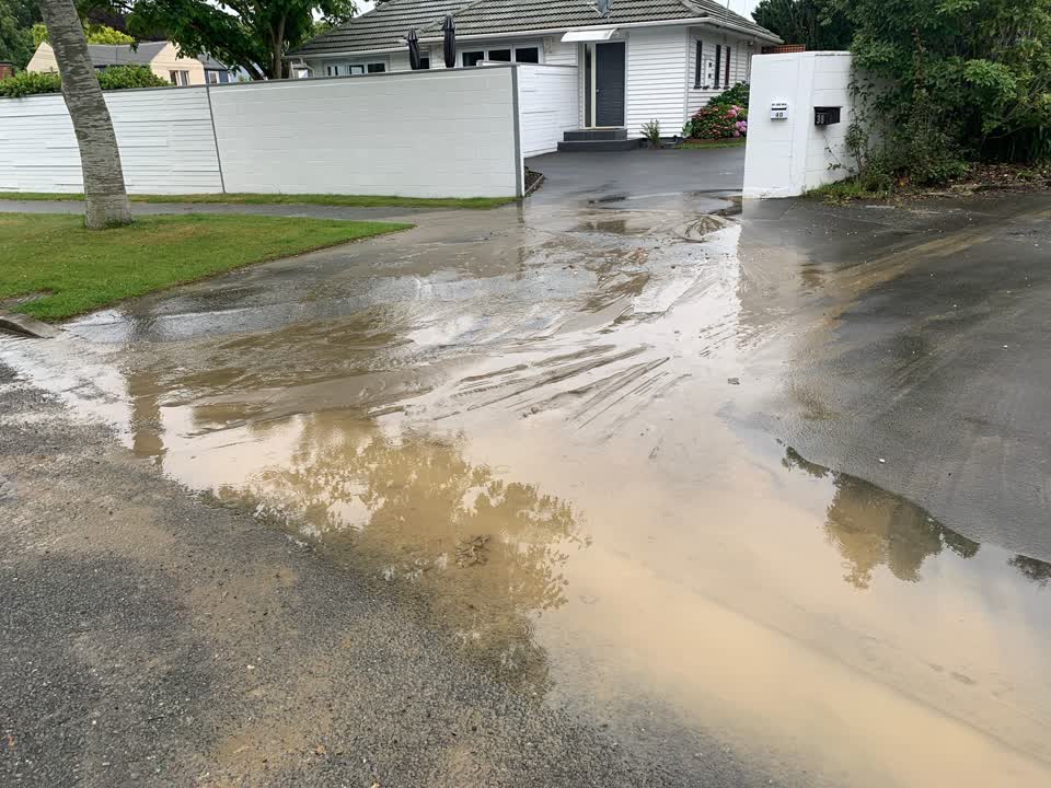 The photograph attached to this water leak report