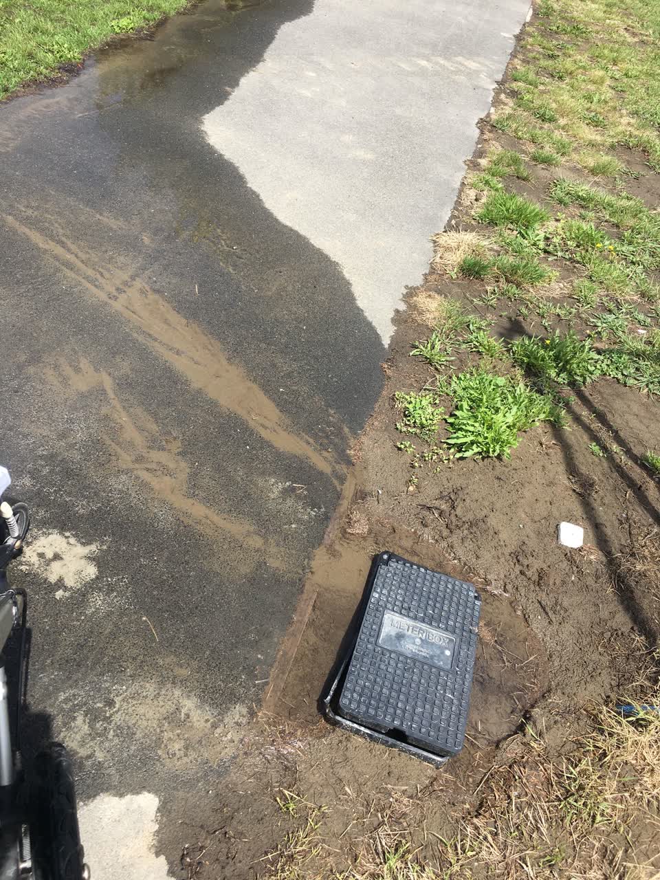 The photograph attached to this water leak report