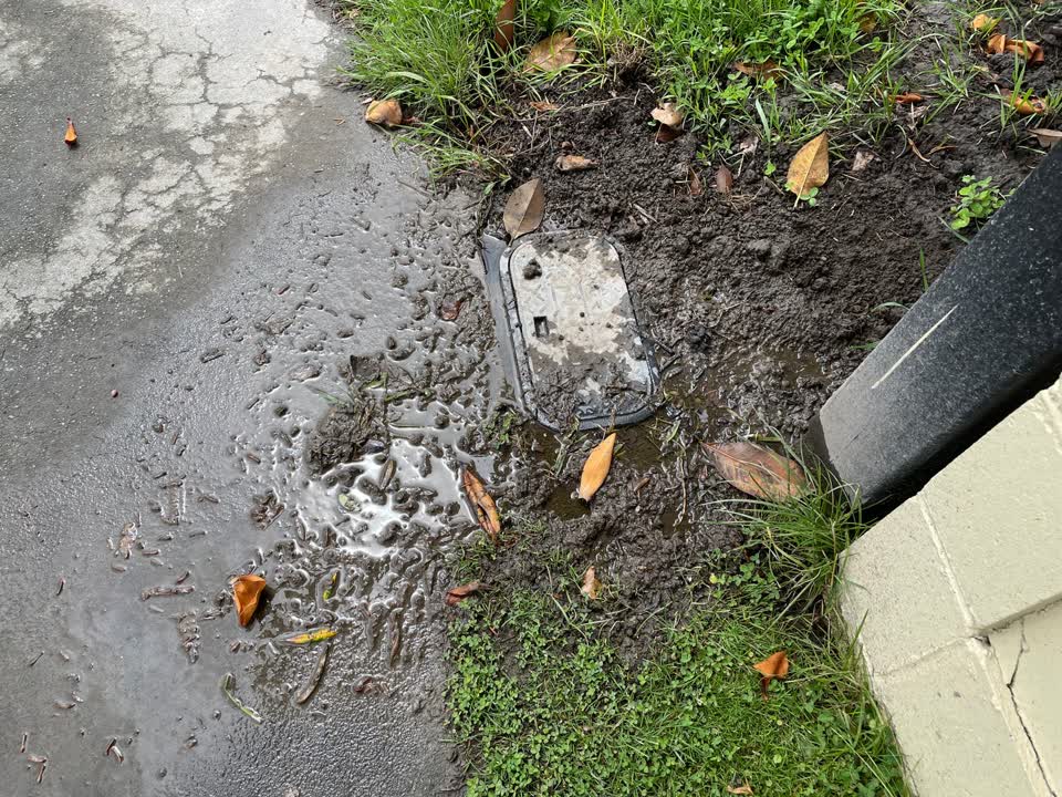 The photograph attached to this water leak report