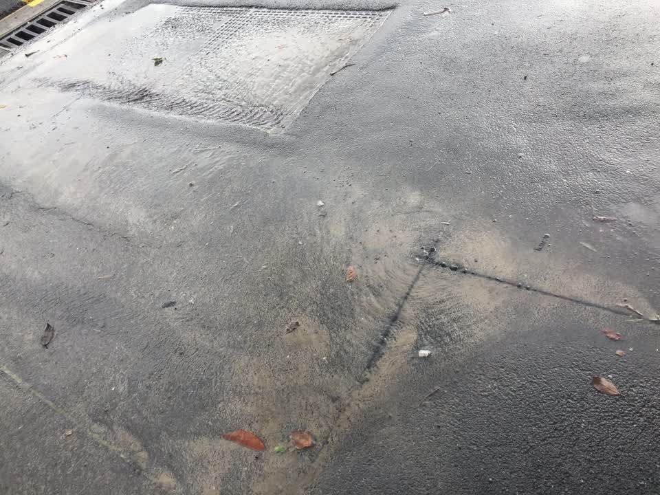 The photograph attached to this water leak report