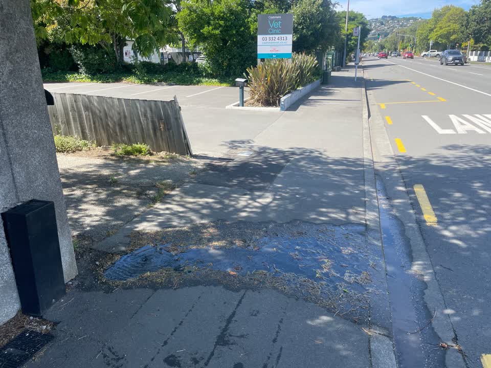 The photograph attached to this water leak report