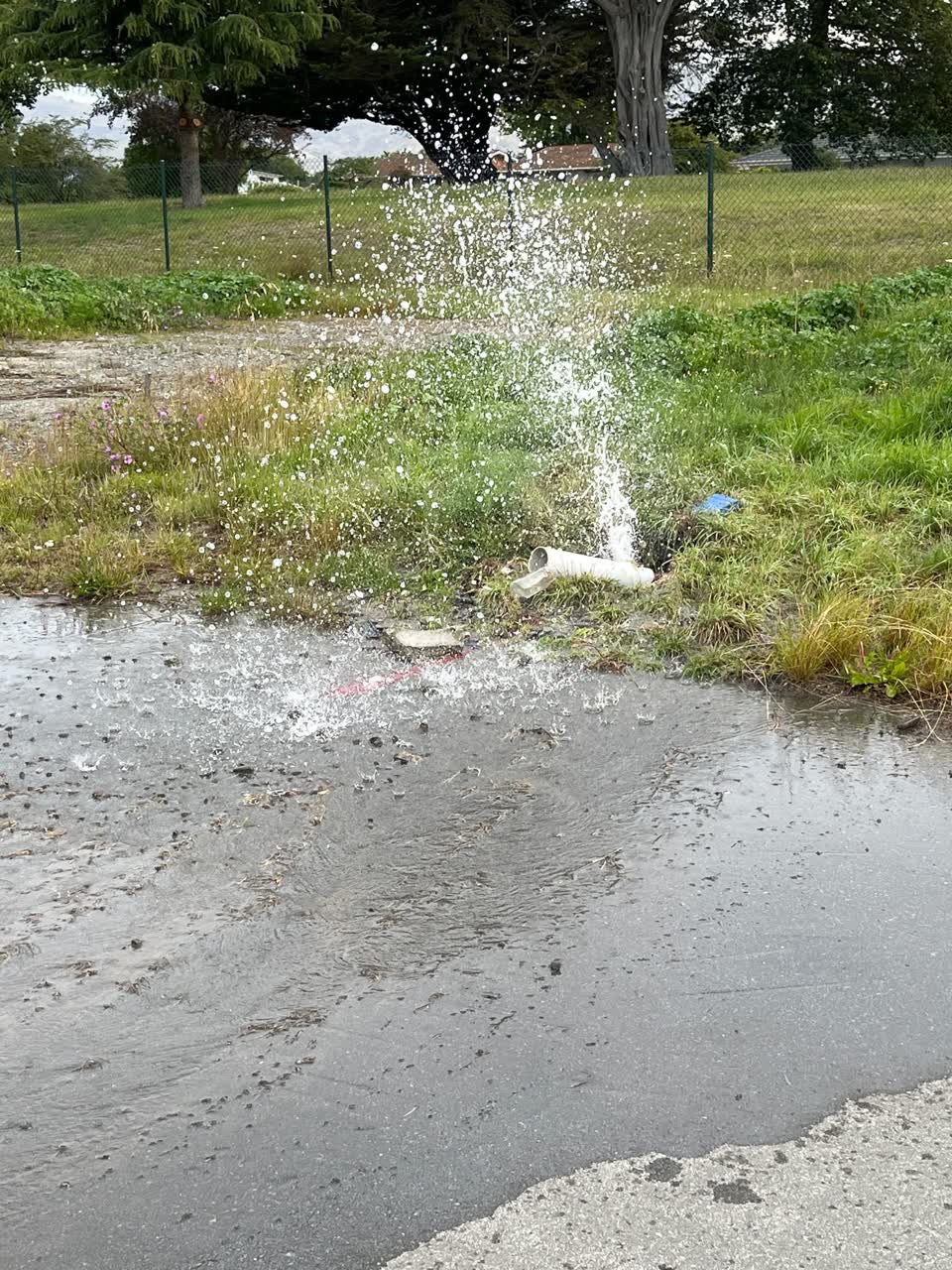 The photograph attached to this water supply report