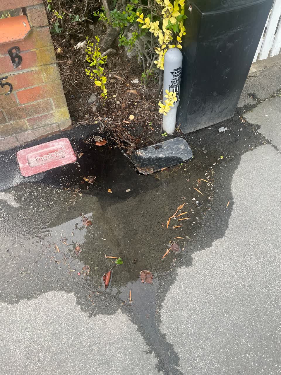 The photograph attached to this water leak report