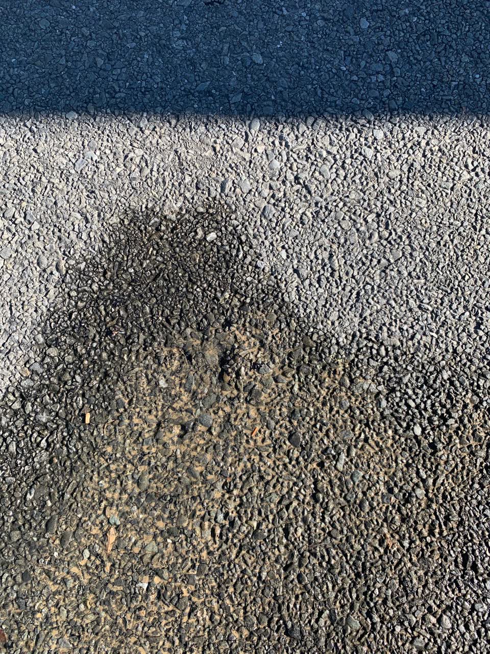 The photograph attached to this water leak report