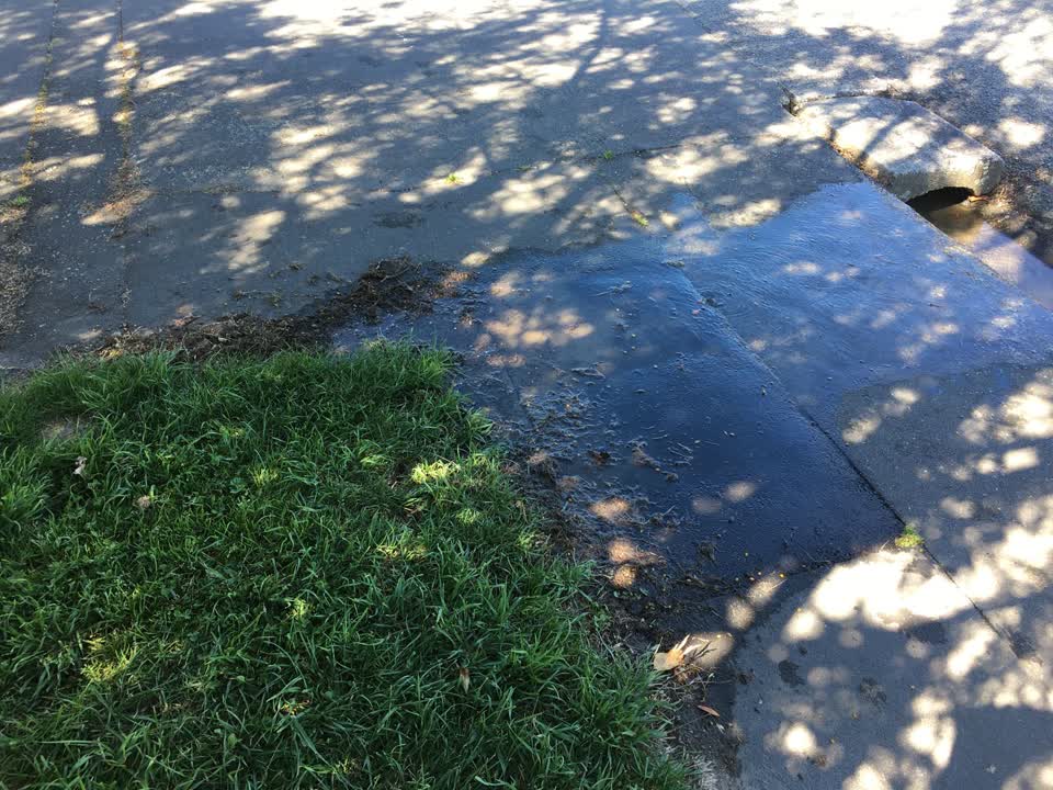 The photograph attached to this water leak report