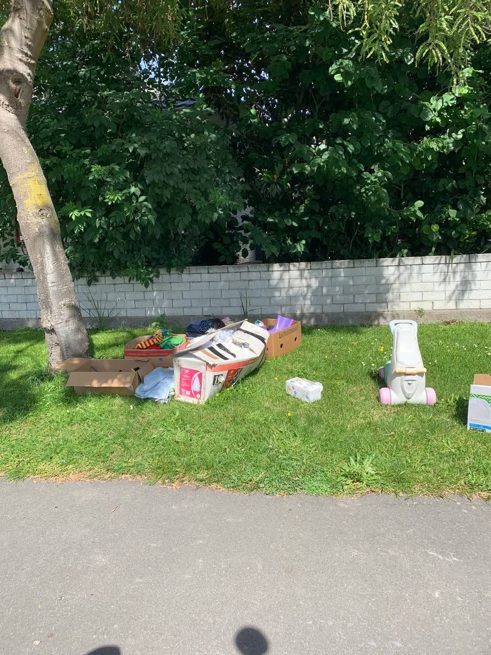 The photograph attached to this rubbish/recycling report