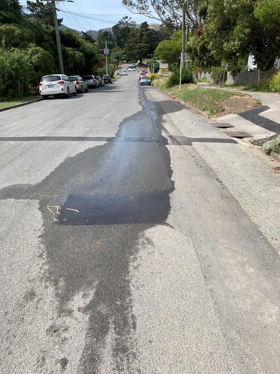The photograph attached to this water leak report