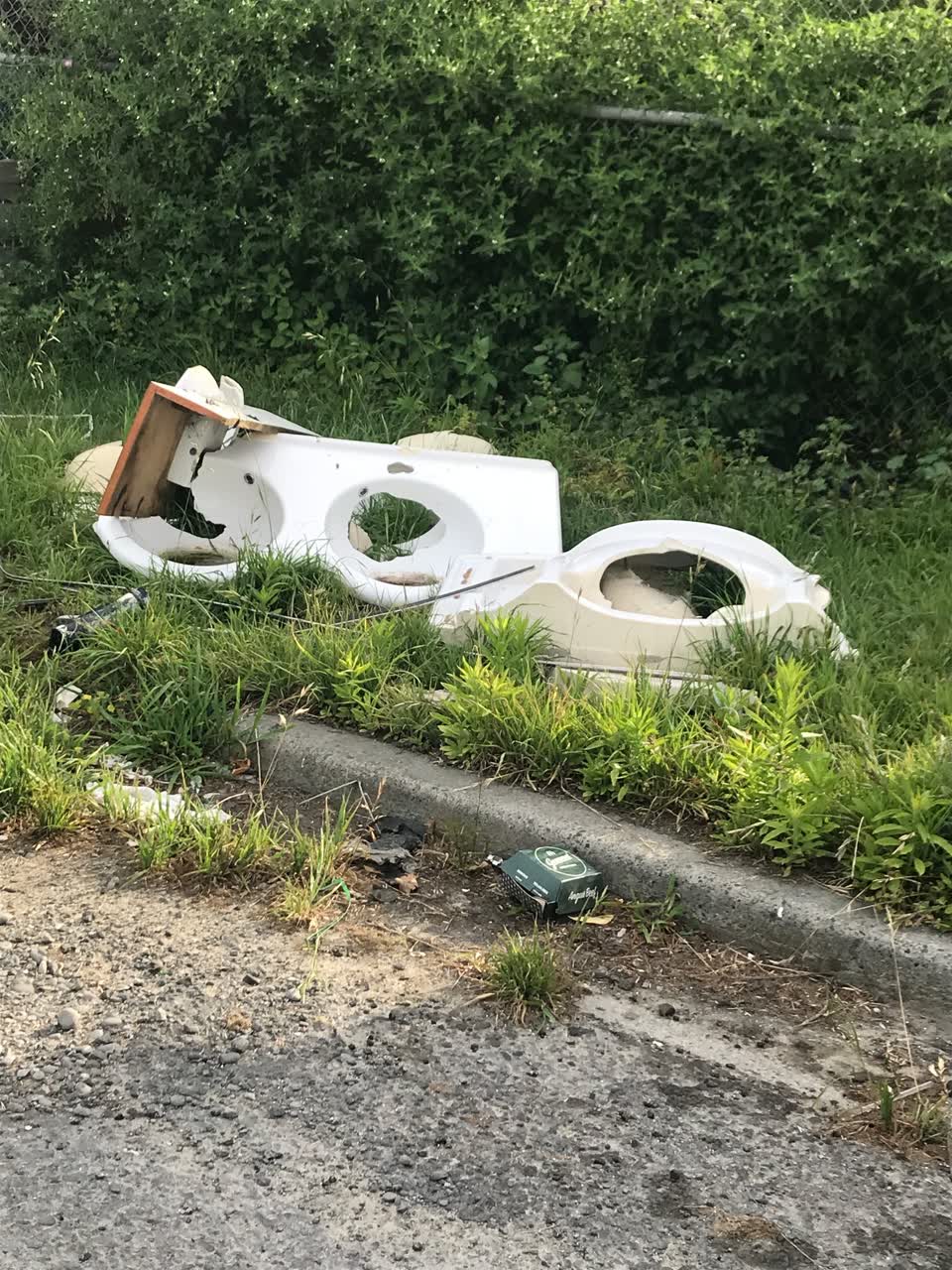 The photograph attached to this rubbish/recycling report