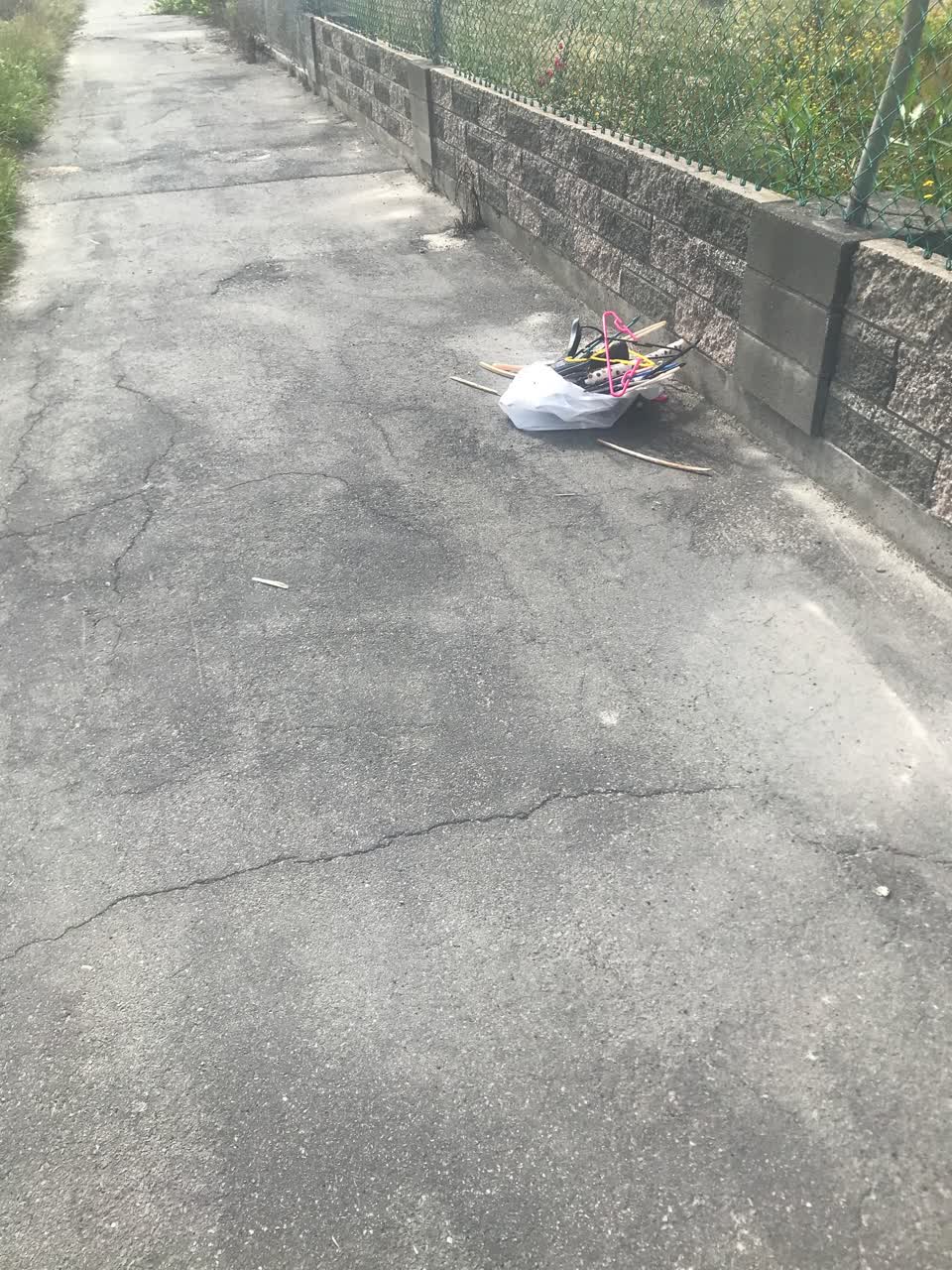 The photograph attached to this rubbish/recycling report