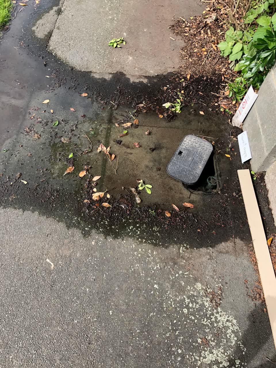 The photograph attached to this water leak report