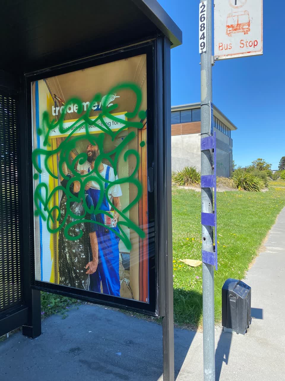 The photograph attached to this graffiti report