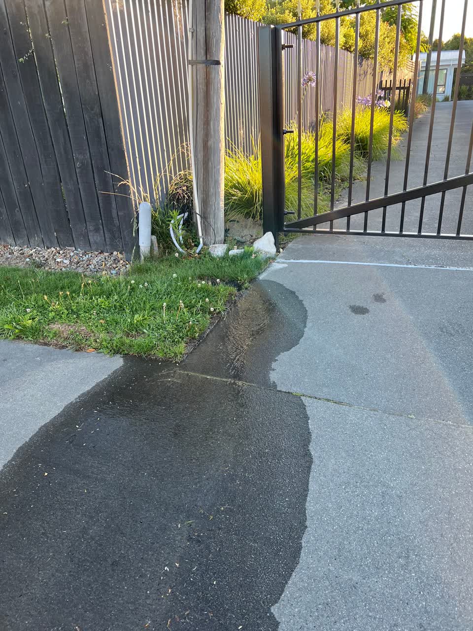 The photograph attached to this water leak report