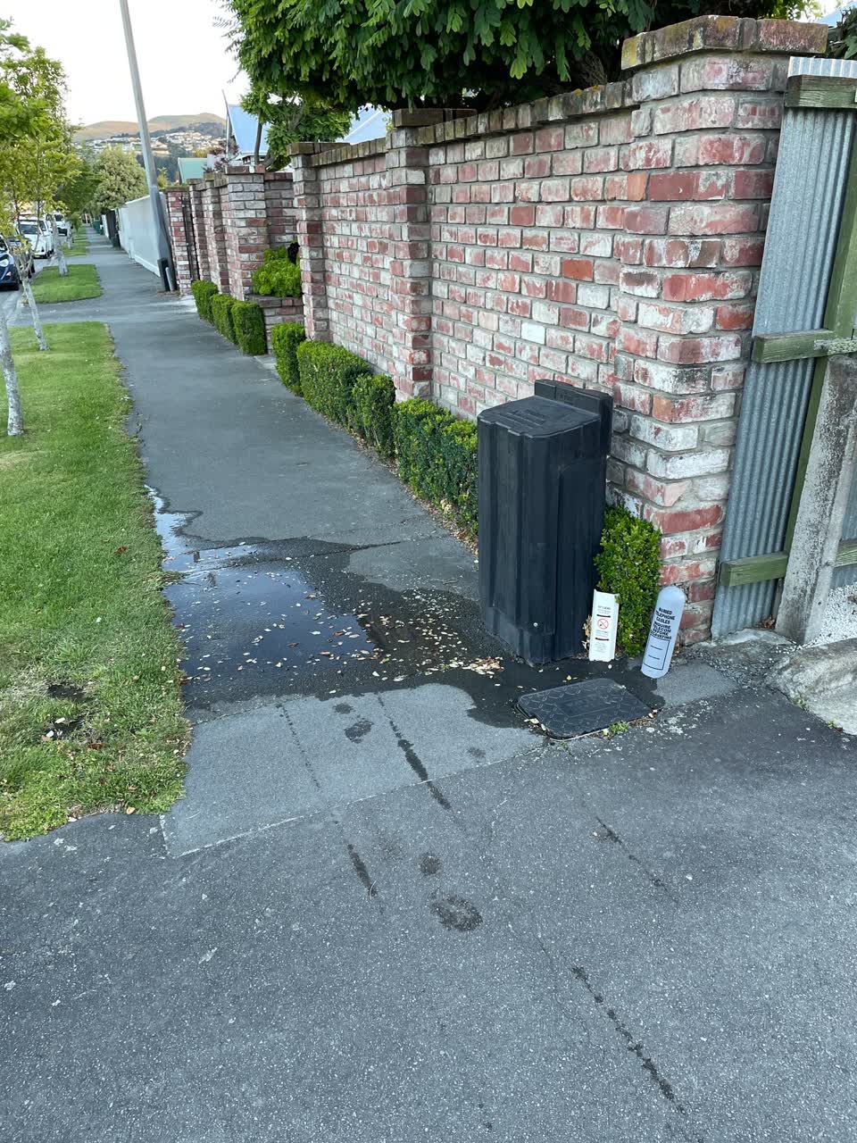 The photograph attached to this water leak report