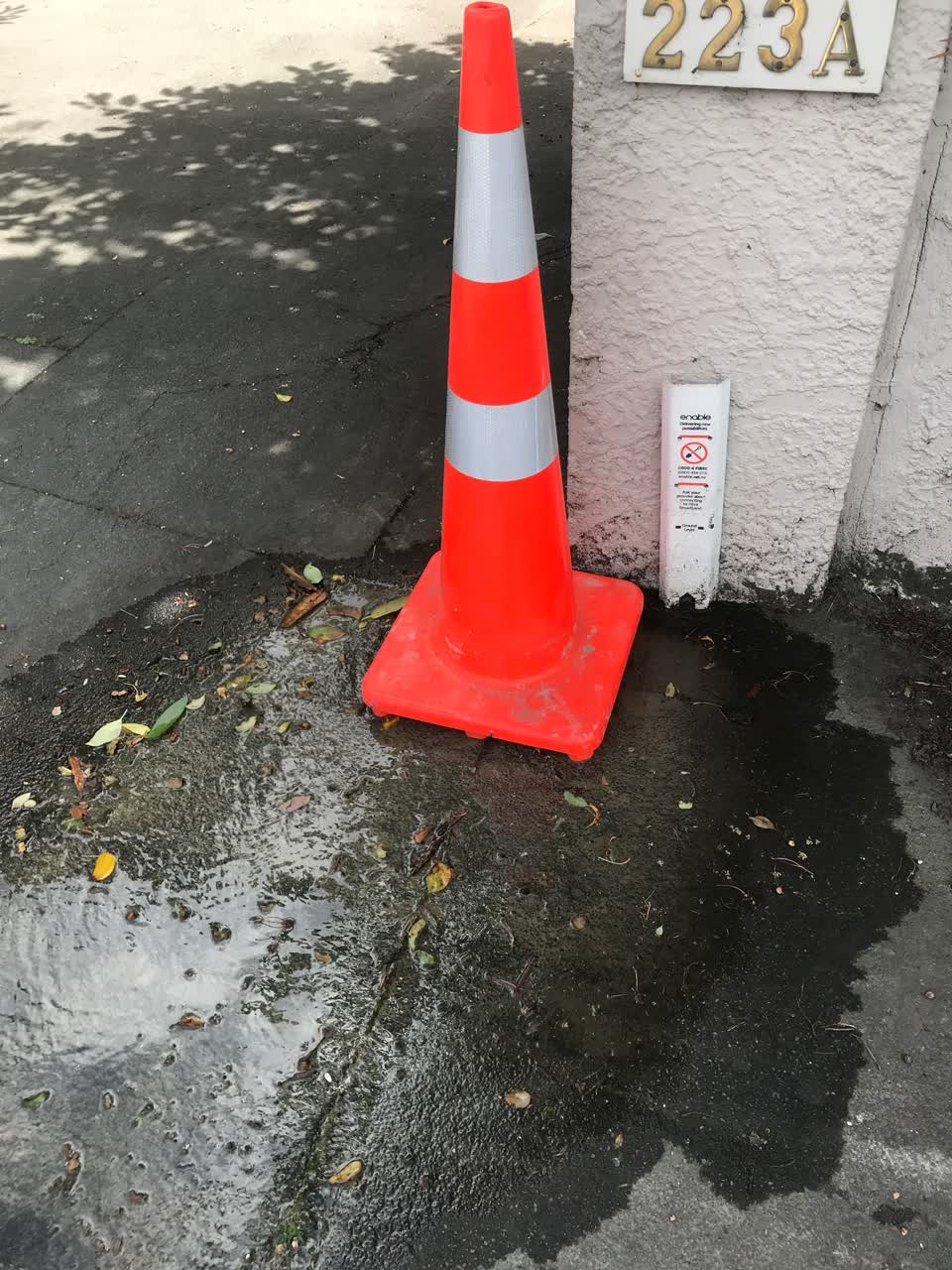 The photograph attached to this sewer - leak / blockage report