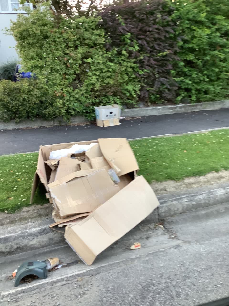 The photograph attached to this rubbish/recycling report