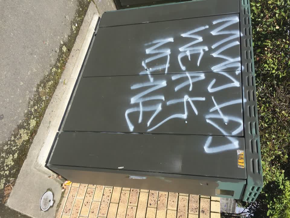The photograph attached to this graffiti report