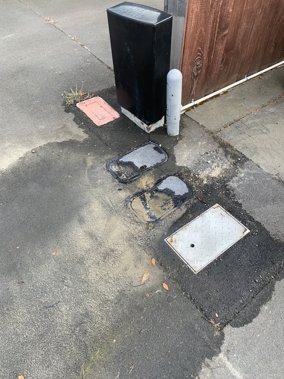 The photograph attached to this water leak report