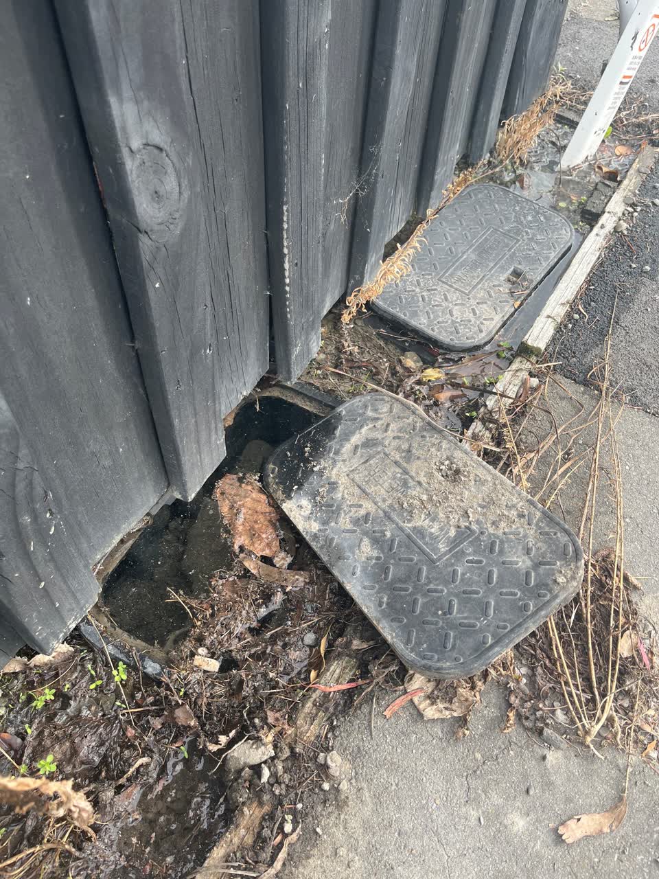 The photograph attached to this water leak report