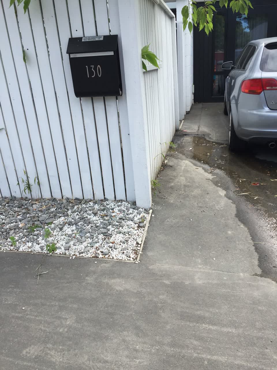 The photograph attached to this water leak report