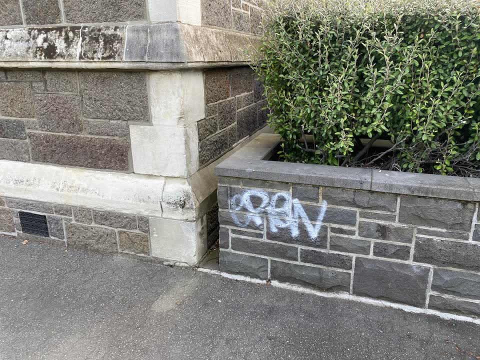 The photograph attached to this graffiti report