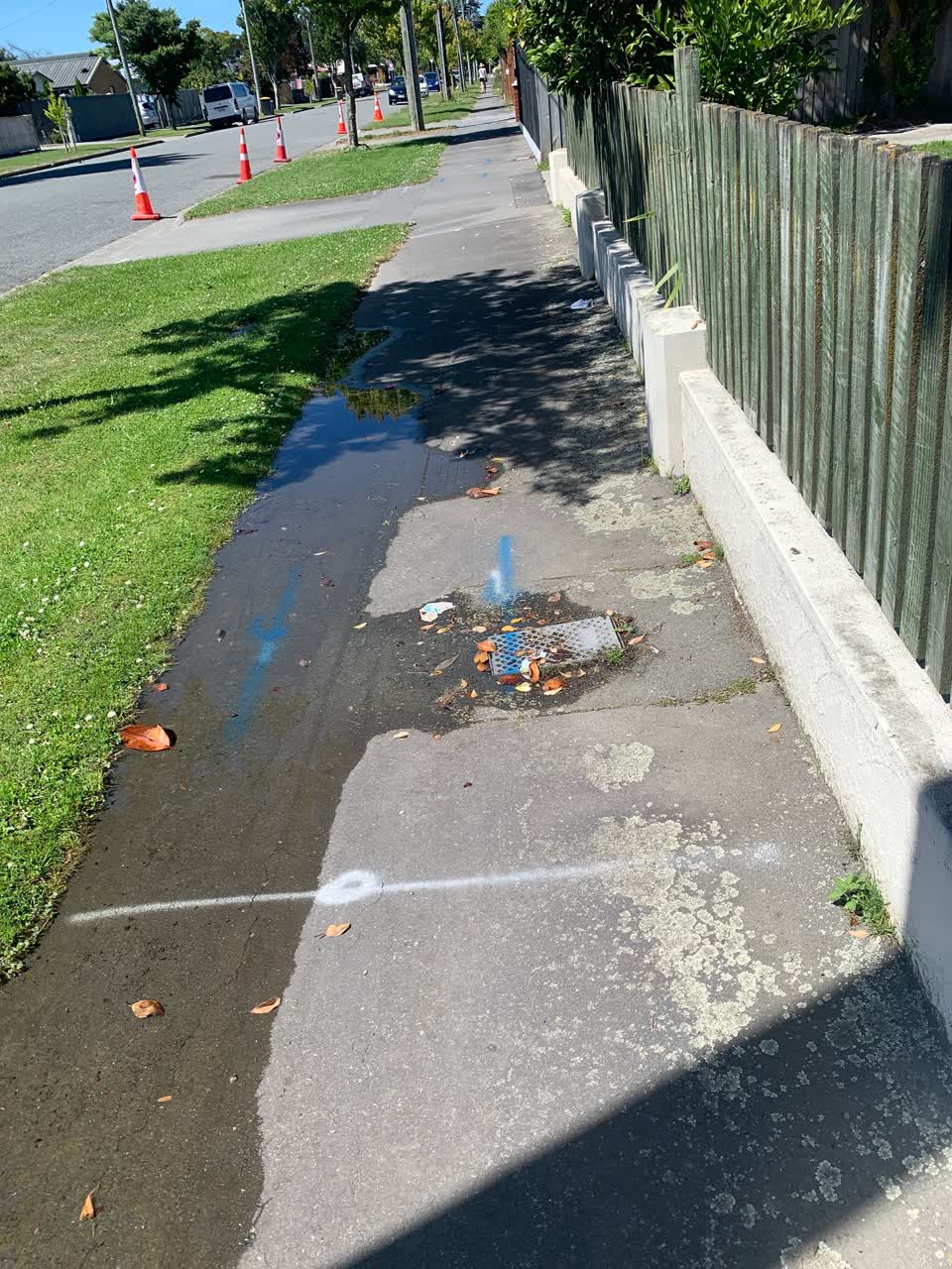 The photograph attached to this water leak report