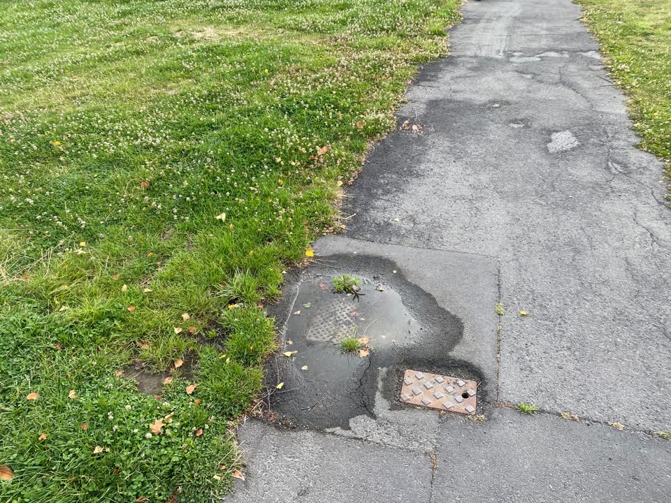 The photograph attached to this water leak report