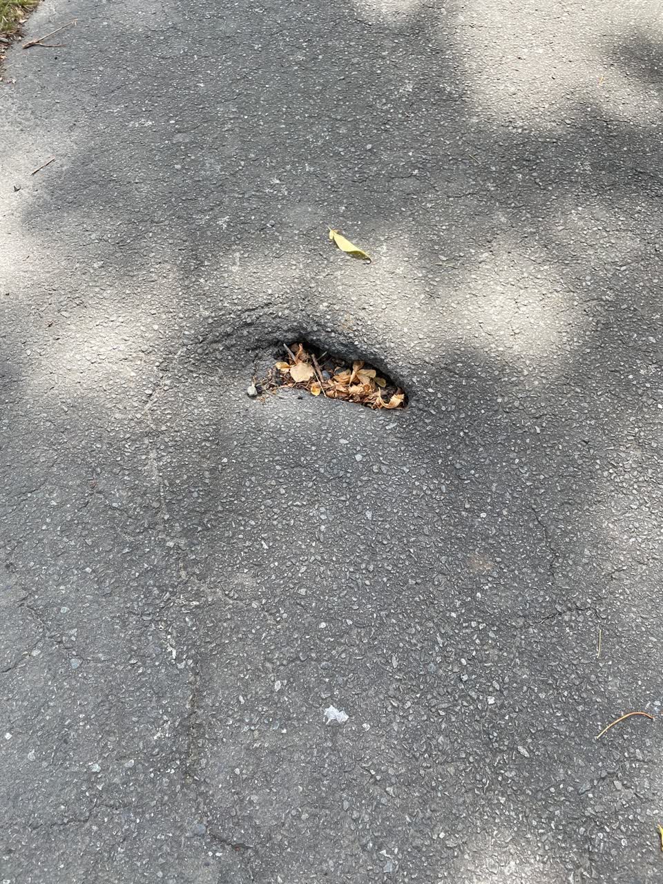 The photograph attached to this roading/streets report