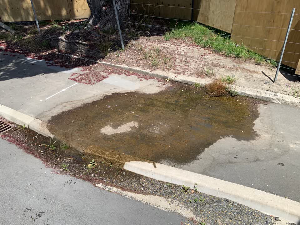 The photograph attached to this water leak report