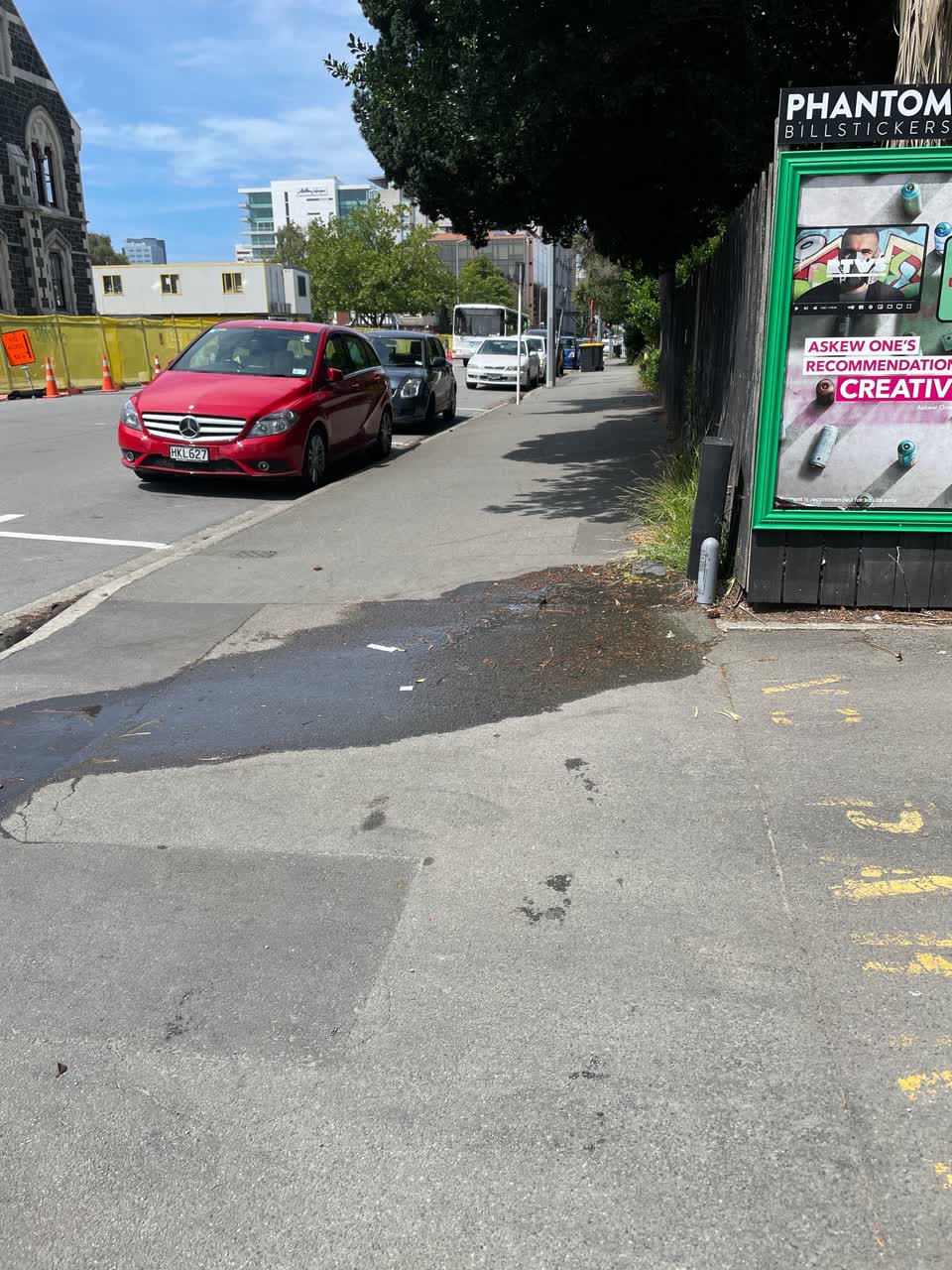 The photograph attached to this water leak report