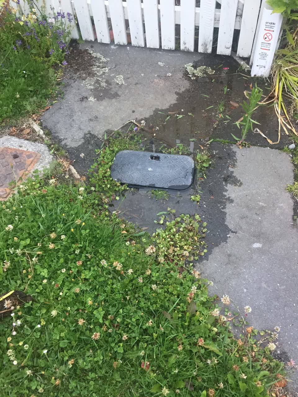The photograph attached to this water leak report