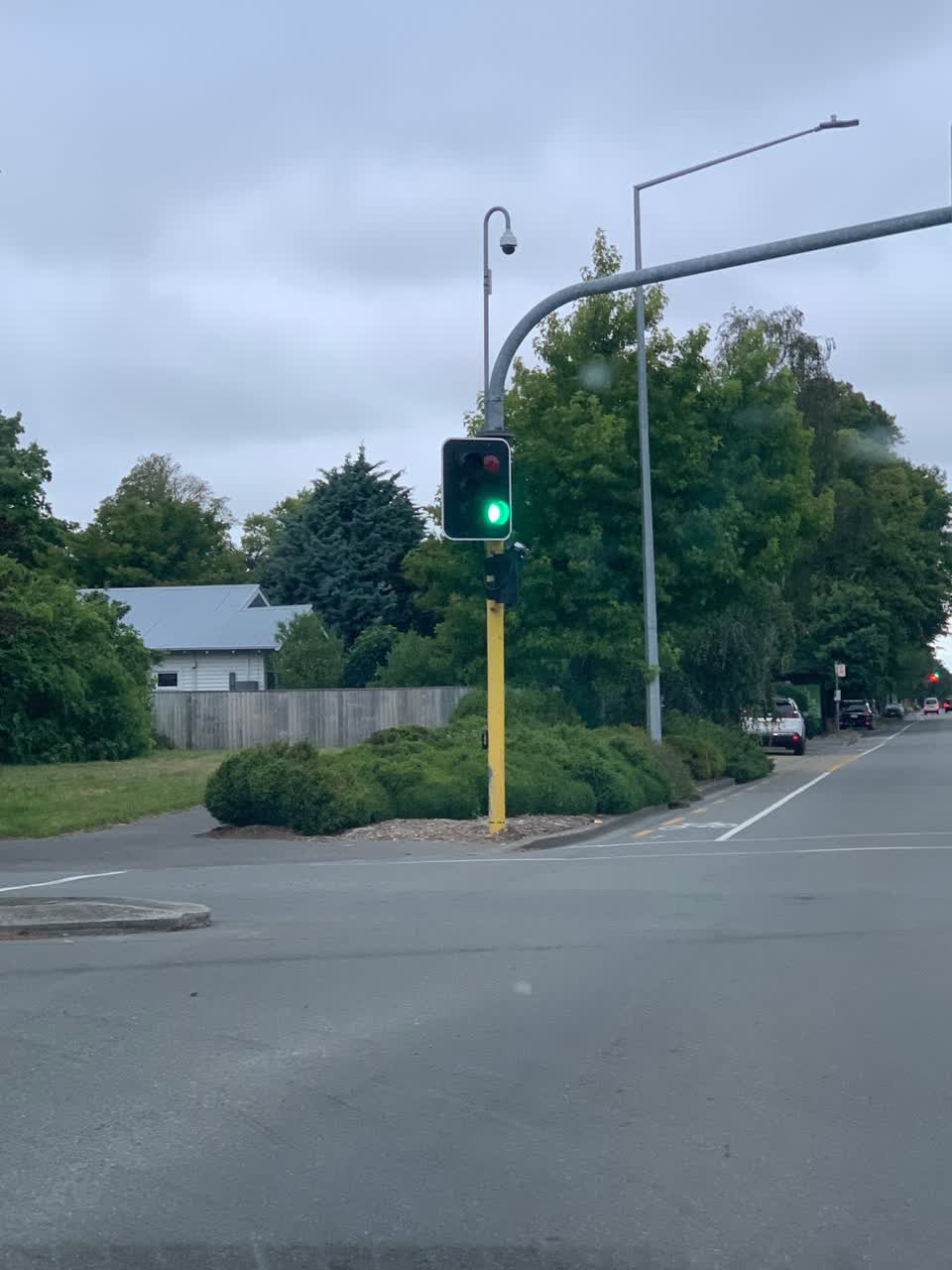 The photograph attached to this street light outage report