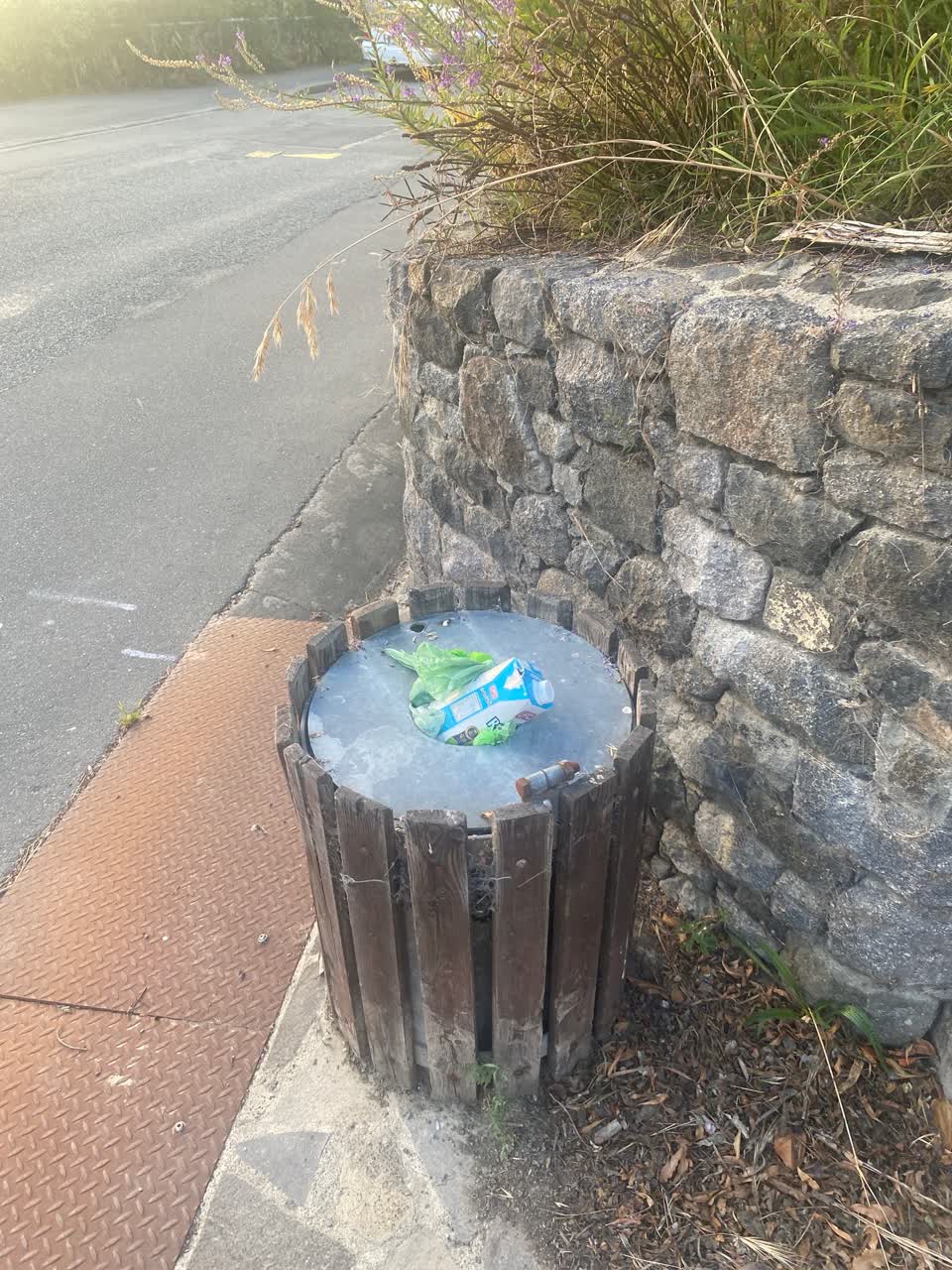The photograph attached to this rubbish/recycling report