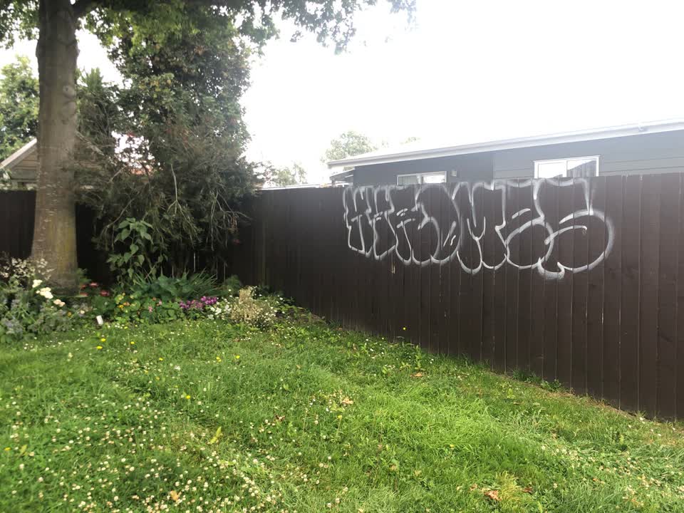 The photograph attached to this graffiti report