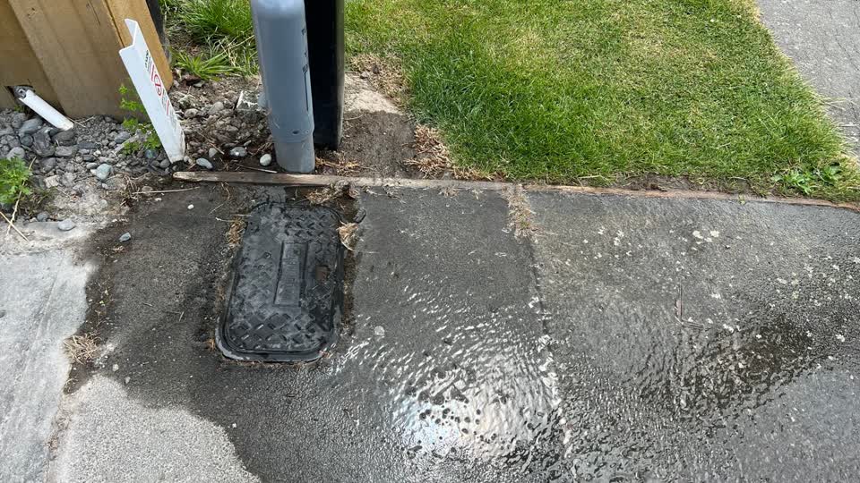 The photograph attached to this water leak report