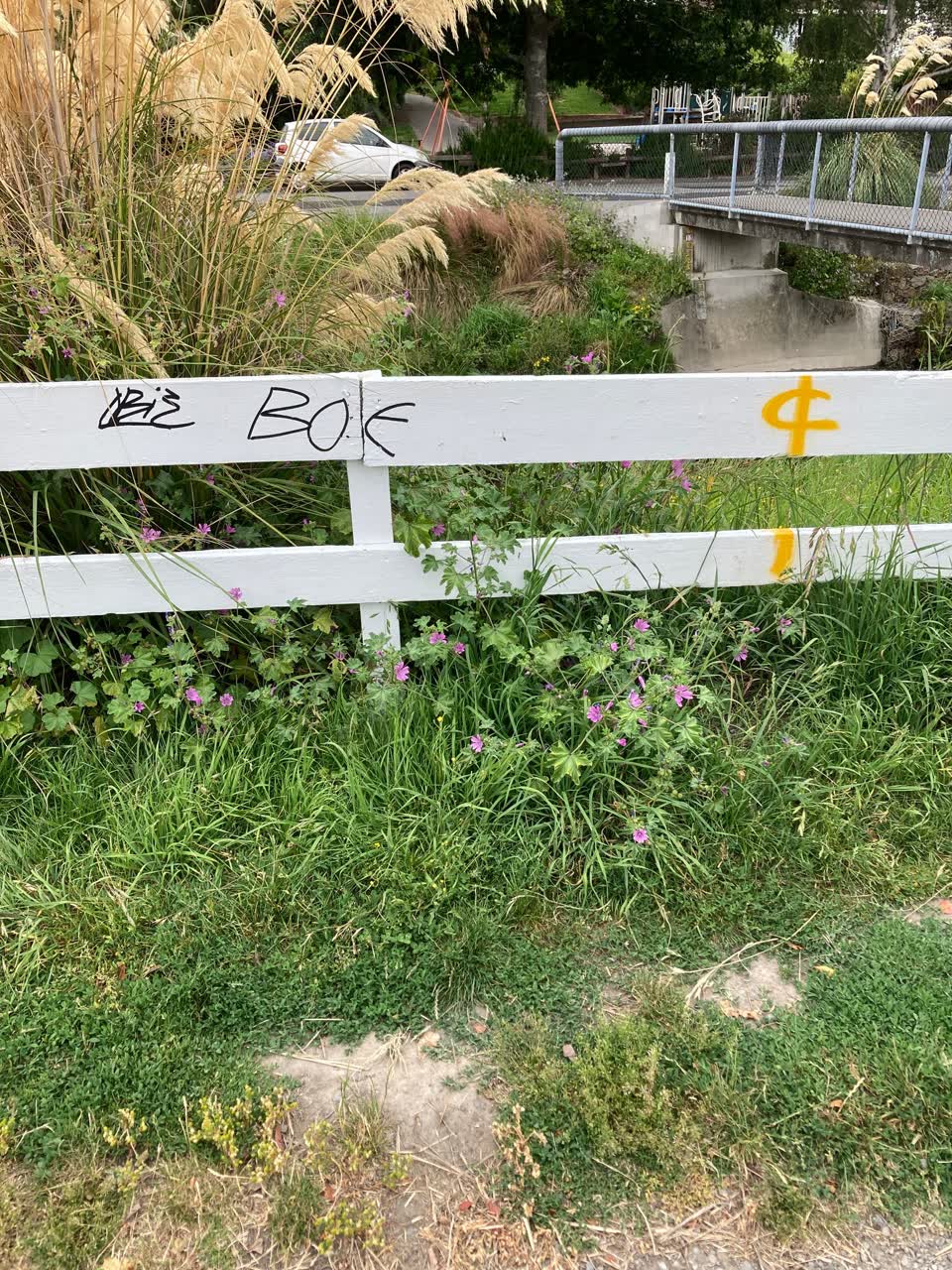 The photograph attached to this graffiti report