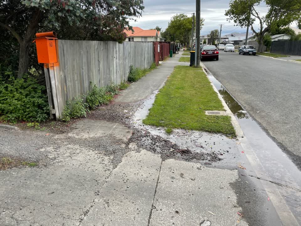 The photograph attached to this water leak report