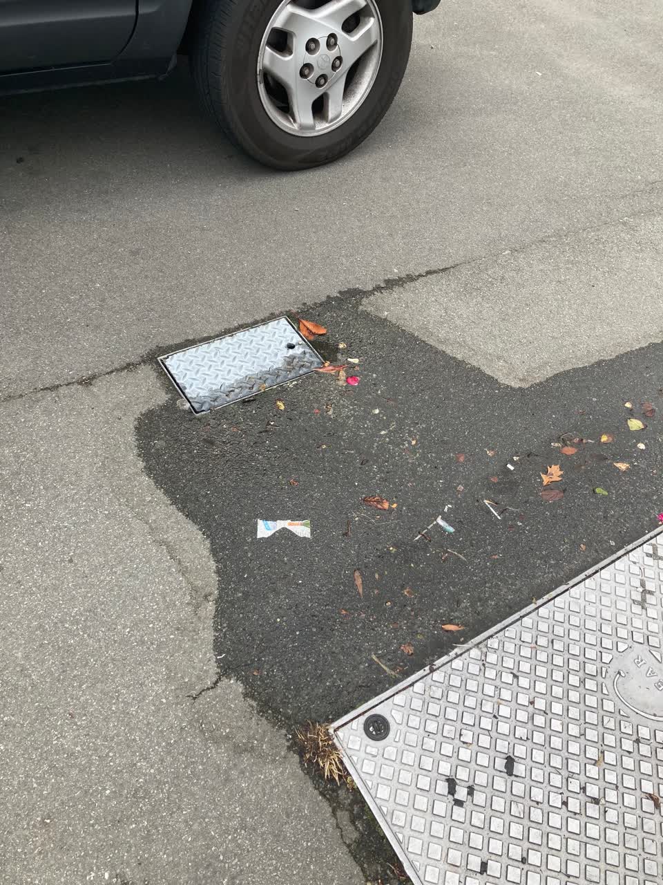 The photograph attached to this water leak report