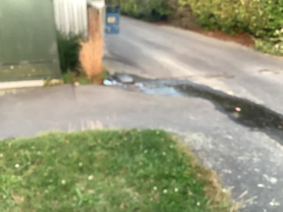 The photograph attached to this water leak report