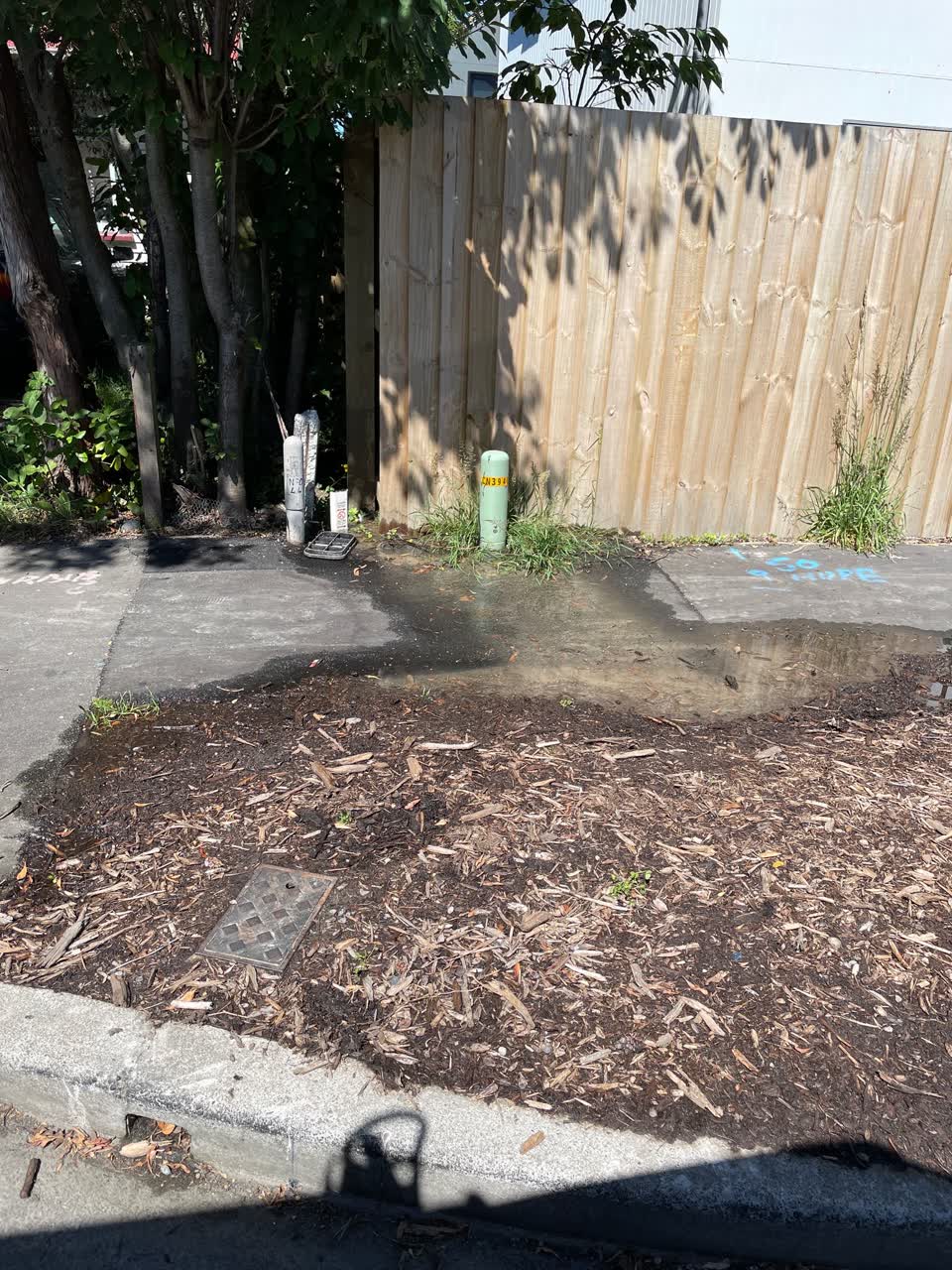 The photograph attached to this water leak report